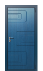 Дверь TermoWood Del Mare Темно-синяя 1521 вид снаружи