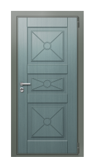 Дверь TermoWood Ral 7009 Пепельный 1088 вид снаружи