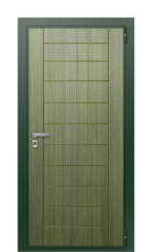 Дверь TermoWood Patina Светло-серый 1070 вид снаружи