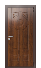 Дверь TermoWood Ral 8017 Коньячный дуб 63 вид снаружи