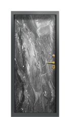 Дверь Termo Ral 7043 Темный мрамор (глянец) 1506 вид внутри