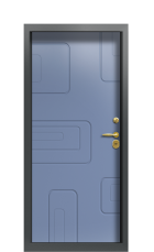 Дверь Termo Ral 7043 Ral 5014 1502 вид внутри