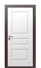 Дверь TermoWood Decoline classic Милк tobacco вид снаружи