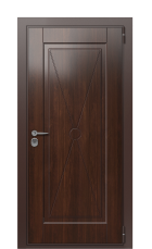Дверь TermoWood Tobacco Коньячный дуб 1165 Кофейное дерево вид снаружи