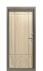 Дверь Termo Ral 7006 Сатиновое дерево 1371 вид внутри