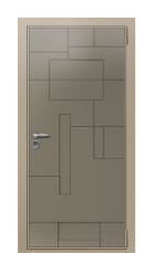 Дверь TermoWood Ral 1019 Ral 7006 1519 вид снаружи