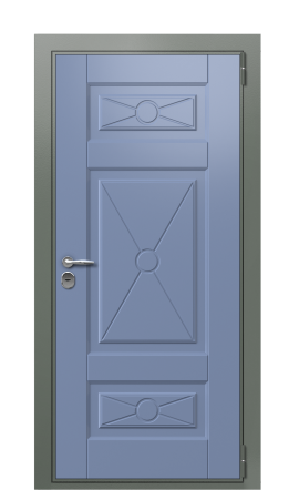 Дверь TermoWood Ral 7009 Ral 5014 1505