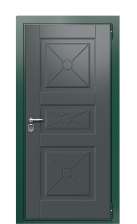 Дверь TermoWood Ral 6005 Ral 7043 1491