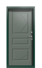 Дверь Termo Ral 6005 RAL 7009 1254 вид внутри