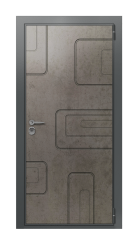 Дверь TermoWood RAL 7043 RAL 7009 1382 вид снаружи