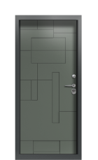 Дверь Termo RAL 7043 RAL 7009 1382 вид внутри