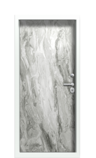 Дверь Termo Patina Белый мрамор (глянец) 1004 вид внутри