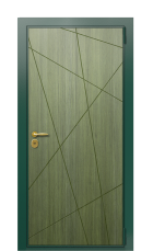 Дверь TermoWood Ral 6005 Темно-зеленое 1489 вид снаружи