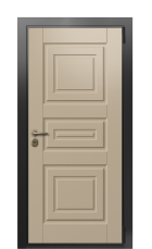 Дверь TermoWood Ral 9005 Ral 1019 1472 вид снаружи