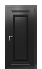 Дверь TermoPlus Ral 9005 Коньячный дуб 1017 вид снаружи