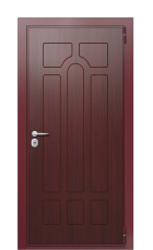 Дверь TermoWood Ral 3005 Тёмно-красный 311 вид снаружи