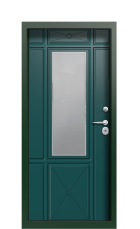 Дверь Termo Ral 6028 Зеленое сукно 1092 вид внутри
