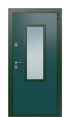 Дверь TermoWood Patina Collori Зеленое сукно 2694 вид снаружи