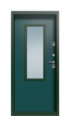 Дверь Termo Patina Collori Зеленое сукно 2694 вид внутри