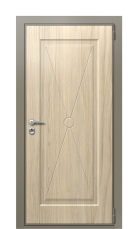 Дверь TermoWood Ral 7006 Сатиновое дерево 1095 вид снаружи