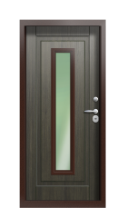 Дверь Termo Ral 6005 Венге 1418 вид внутри