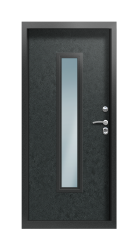 Дверь Termo Ral 9003 Черный гранит 1436 вид внутри