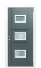 Дверь TermoWood Ral 9003 Джут белый 1482 вид снаружи