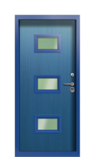 Дверь Termo Ral 5005 Woodline Темно-синяя 2747 вид внутри