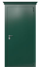 Дверь TermoPlus Ral 6005 Белое дерево F005 вид снаружи