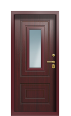 Дверь Termo Ral 3005 Темно-красный 1205 вид внутри