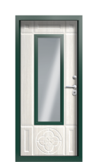 Дверь Termo Ral 6005 Белая эмаль 1430 вид внутри