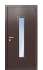 Дверь TermoPlus Ral 8017 Темный Мрамор (глянец) 1405 вид снаружи