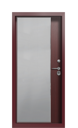 Дверь TermoPlus Ral 3005 Woodline Темно-красный 2701