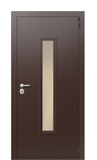 Дверь TermoPlus Tobacco Темно-синяя 1416 вид снаружи