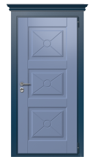 Дверь TermoWood Collori RAL 5014 C003 Collori Слоновая кость C002 вид снаружи