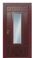 Дверь TermoWood Ral 3005 Тёмно-красный 934 вид снаружи