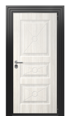 Дверь TermoWood Ral 9005 Белая Эмаль 256 вид снаружи