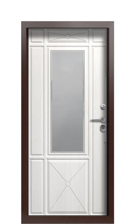 Дверь TermoPlus Silver Белое дерево 1098