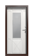 Дверь Termo Silver Белое дерево 1098 вид внутри