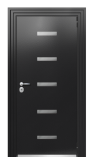 Дверь TermoPlus Ral 9005 Венге 513 вид снаружи