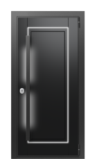 Дверь TermoWood Ral 9005, Лунный камень вид снаружи