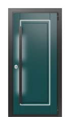 Дверь TermoWood Зеленое сукно, Дуб винтаж вид снаружи