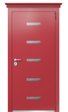 Дверь TermoPlus Ral 3031 Тёмно Синяя 198 вид снаружи