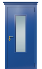 Дверь TermoPlus Ral 5005 Ral 5014 539 вид снаружи