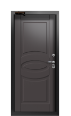 Дверь Termo Ral 9005 Венге 557 вид внутри