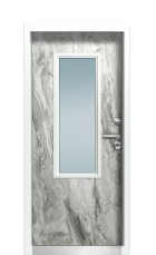 Дверь Termo Ral 9005 Белый Мрамор 193 вид внутри