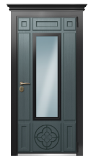 Дверь TermoWood Ral 9005 Пепельный 200 вид снаружи