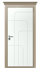 Дверь TermoWood Ral 1019 Ral 9003 601 вид снаружи