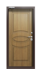 Дверь Termo Ral 8017 Дуб 523 вид внутри