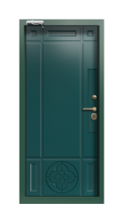 Дверь Termo Ral 6028 Зелёное сукно 546 вид внутри